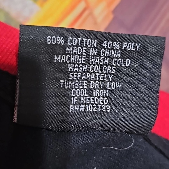 Red Ape Colorblock Black Red White Polo Shirt‎ Size Medium - Picture 7 of 7